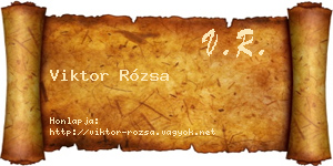 Viktor Rózsa névjegykártya