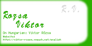 rozsa viktor business card